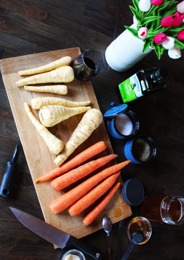 Maple Roasted Parsnips and Carrots are the best recipe to use pure maple syrup for a side dish that will satisfy everyone.