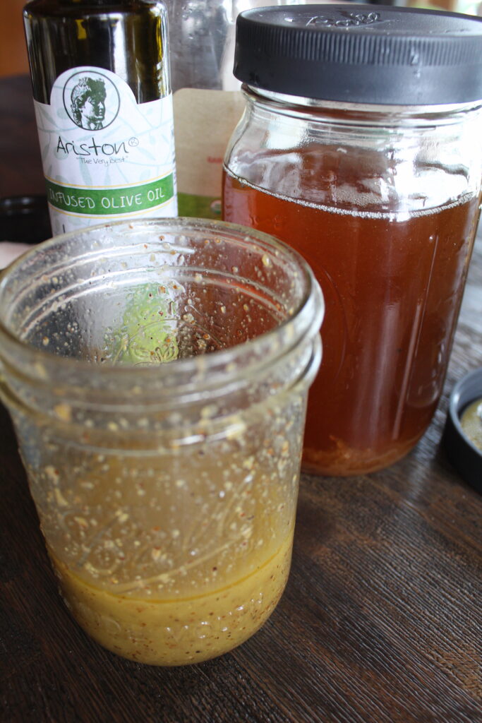Maple Dijon Basil Vinaigrette with simple ingredients is the perfect healthy salad dressing